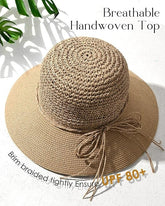Sombrero de sol para mujer, marca FURTALK. Sombrero de fibra. Sombrero de playa con protección UPF UV. Sombrero plegable para viajes de verano.